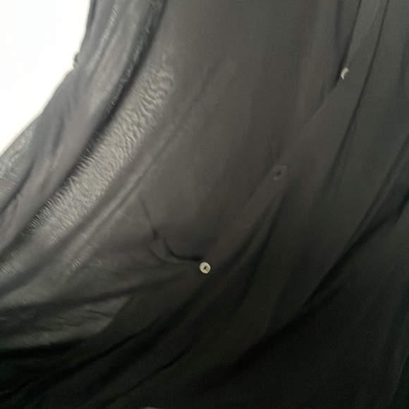 Helmut Lang sheer short sleeve asymmetrical blouse M - Picture 3 of 8